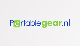 Portable device info website logo, Power logo design